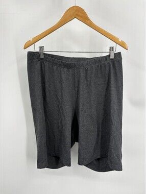 Old Navy Womens Biker Shorts Charcoal Grey Cotton Blend Jersey Knit Size XXL